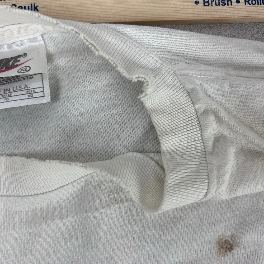 Vintage Nike Athletics T Shirt Logo Size XL‎ Made USA *Thrashed